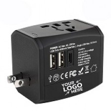 Fast Charging Conversion Plug with USB and type-C Ports